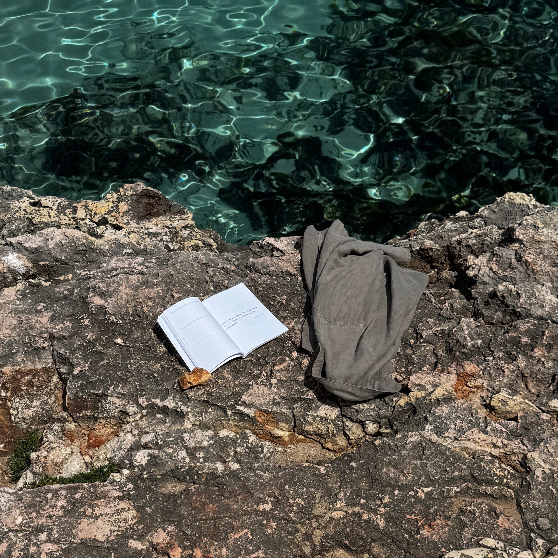 Travel Journal used near the water